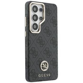 Guess 4G Rhinestone Round Logo MagSafe Защитный чехол для Samsung Galaxy S26 Ultra / чёрный (GUHMS26LP4GRMDEK)