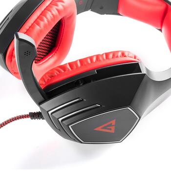 Modecom Volcano MC-831 Rage Spēļu Austiņas ar Mikrofonu / 3.5mm / 2.2m Vads (S-MC-831-RAGE-RED)