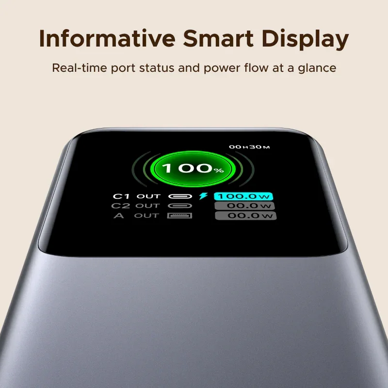 Ugreen PB726 Портативный аккумулятор 20000mAh 165W / серый (95670B)