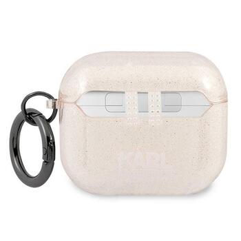 Karl Lagerfeld KLA3UKHGD Защитный чехол для AirPods 3 Gold Glitter Karl`s Head (KLA3UKHGD)