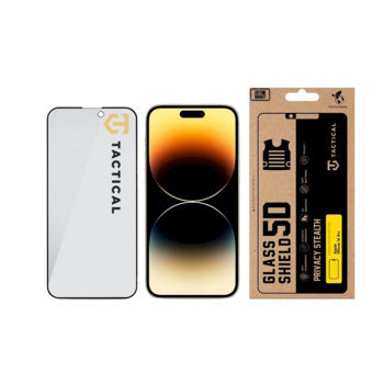 Tactical Glass Shield Privacy Stealth 5D Защитное стекло для Apple iPhone 14 Pro / чёрный (TA-57983127190)
