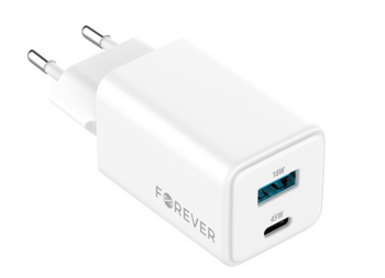 Forever TC-08-45AC GaN PD QC USB-C / USB Tīkla Lādētājs 45W (GSM187243)