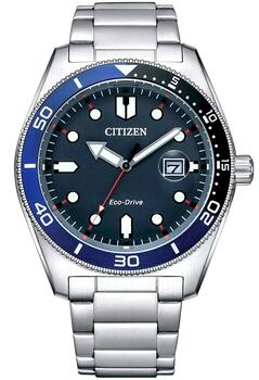 CITIZEN Marine Sporty Мужские часы AW1761-89L / серебристо-синий (AW1761-89L)