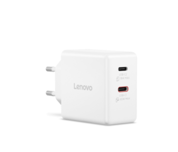 Lenovo Dual USB-C GaN Charger Зарядное устройство 2× USB-C 65W (G0A6065WEU)