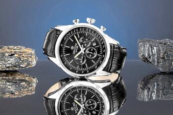 Giewont Chronograph Sapphire Vīriešu pulkstenis / sudraba/melns (GW7650-A2)