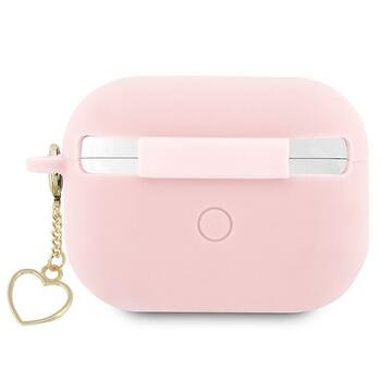 Guess GUAP2LSCHSP AirPods Pro 2 (2022/2023) cover Защитный чехол для AirPods Pro 2 (2022/2023) Silicone Charm Heart Collection / розовый (GUAP2LSCHSP)