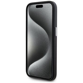 Karl Lagerfeld FW Metal Plate MagSafe Aizsargapvalks priekš iPhone 15 Pro Max / melns (KLHMP15XPGMSRPK)