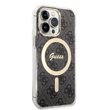 Guess Set GUBPP13LH4EACSK Case+ Charger Aizsargapvalks priekš iPhone 13 Pro / melns (GUBPP13LH4EACSK)