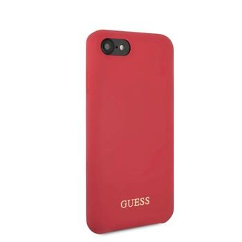 Guess GUHCI8LSGLRE Silicone Hard Case Aizsargapvalks priekš iPhone 7/8/SE 2020/SE 2022 / sarkans (GUHCI8LSGLRE)