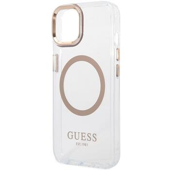 Guess GUHMP15MHTRMD Metal Outline Magsafe Защитный чехол для iPhone 15 Plus / 14 Plus 6.7