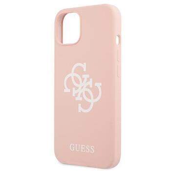 Guess GUHCP13SLS4GWPI Silicone 4G Logo Защитный чехол для iPhone 13 mini 5,4