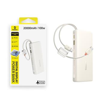 Baseus EnerFill FC41 Портативный аккумулятор 20000 mAh 100W USB-C / бежевый (6942521201815)