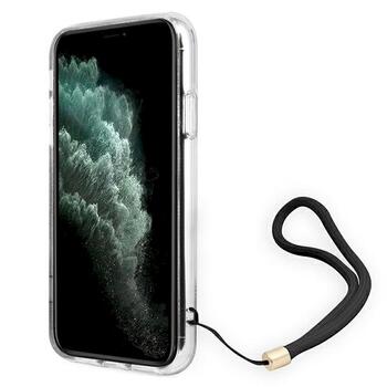 Guess GUOHCN61H4STW Hardcase 4G Print Strap Aizsargapvalks priekš iPhone 11 / brūns (GUOHCN61H4STW)
