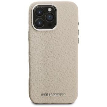 Karl Lagerfeld FW Stamped Karl MagSafe Case Защитный чехол для iPhone 16 Pro / бежевый (KLHMP16LPGKLFOFE)