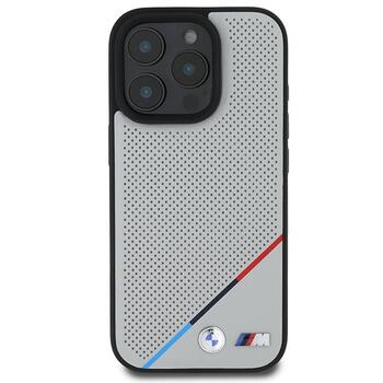BMW M Perforated Tricolor Line MagSafe Защитный Чехол для Apple iPhone 16 Pro (BMHMP16L23PUPDG)