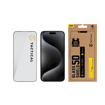 Tactical Glass Shield 5D Защитное стекло для Apple iPhone 15 Pro Max / чёрный (TA-57983115946)