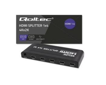 Qoltec 51798 HDMI Sadalītājs 4 × HDMI / 3840×2160 / 3.4 Gb/s (51798)