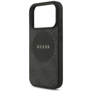 Guess 4G Circle Classic Logo MagSafe Aizsargapvalks priekš iPhone 17 Pro / melns (GUHMP17LP4PGRSGK)