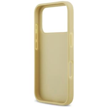 Guess Rhinestone Triangle Logo Case Aizsargapvalks priekš iPhone 17 Pro / zelta (GUHCP17LHDGTPD)