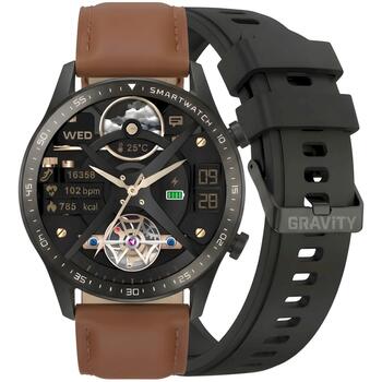 Smartwatch Gravity Смарт-часы с 2 ремешками GT10-4 / чёрный (GT10-4)