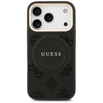 Guess Peony Hot Stamp MagSafe Защитный чехол для iPhone 17 Pro / чёрный (GUHMP17LPSAMSECK)