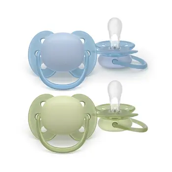 Philips Avent Ultra Soft Neutral Детские Пустышки 0-6m 2шт (SCF091/37)