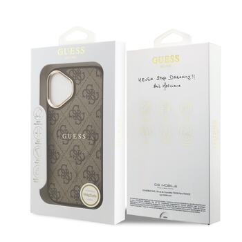 Guess PU Leather 4G Gold Frame MagSafe Case Чехол для Apple iPhone 17 (GUHMP17SP4MSEGCW)