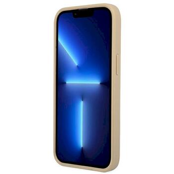 Guess GUHCP13LPSATLE Saffiano Triangle Logo Aizsargapvalks priekš iPhone 13 Pro / 13 6,1