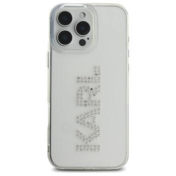 Karl Lagerfeld KLHCP16XHKLSTDCT Hardcase IML Rhinestones Logo Aizsargapvalks priekš iPhone 16 Pro Max 6.9