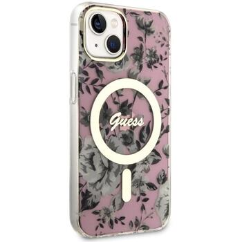 Guess GUHMP14MHCFWSP Hardcase Flower MagSafe Защитный чехол для iPhone 14 Plus / 15 Plus 6.7