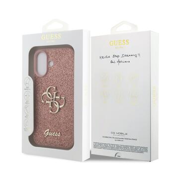 Guess PU Fixed Glitter 4G Metal Logo Case Чехол для Apple iPhone 17 (GUHCP17SHG4SGP)