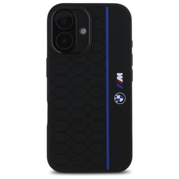BMW Silicone MagSafe Hexagon Blue Line Cover Чехол для Apple iPhone 16 (BMHMP16S23SHEB)