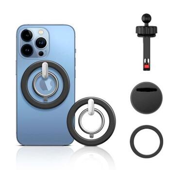 Joyroom JR-ZS294 Car Mount Magnetict Multifunctional Kit Автомобильный держатель для воздуховода (Car Holder, Magnetic Ring, Magnetic Cap) / чёрный (JR-ZS294AIR-BLK)