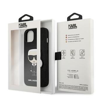 Karl Lagerfeld KLHCP13SOKPK Saffiano Ikonik Karl`s Patch Aizsargapvalks priekš iPhone 13 mini 5,4