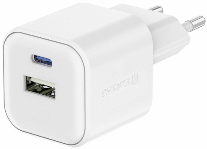 Swissten Зарядное устройство 12W USB-C / USB-A (22071500)