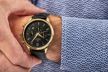 Giewont Chronograph Sapphire Vīriešu pulkstenis / melni zeltains (GW6310-A4)