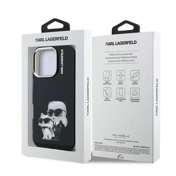 Karl Lagerfeld IML Aquarelle Karl and Choupette Case Чехол для Apple iPhone 16 Pro Max (KLHCP16XHMKCAQK)