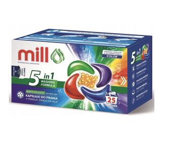 Mill Pro Color Капсулы Для Стирки + Смягчающие Жемчужины 25pcs (5902643007055)
