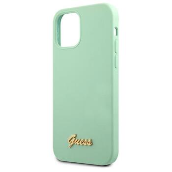 Guess GUHCP12LLSLMGGN Metal Logo Script Защитный чехол для iPhone 12 Pro Max 6,7
