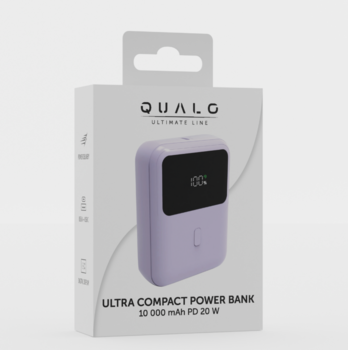 Qualo QPB10‑LD‑20‑09 Повер Банк 10000mAh / LED / 20W / USB-A / USB-C (QPB10‑LD‑20‑09)
