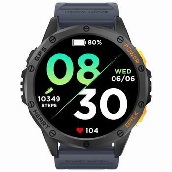 GRAVITY Смарт-часы GT24-1 GPS с силиконовым ремешком / чёрный/тёмно-синий (GT24-1)
