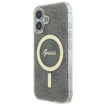 Guess GUHMP16SH4STW Hardcase IML 4G MagSafe Aizsargapvalks priekš iPhone 16 6.1