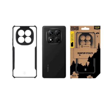 Tactical Quantum Stealth Cover Aizsargapvalks priekš Xiaomi Redmi Note 14 Pro 5G/X7 5G / caurspīdīgs/melns (TA-57983124213)