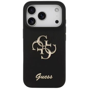 Guess Silicone Big 4G Script case Защитный чехол для iPhone 17 Pro / чёрный (GUHCP17LSC4GSMK)