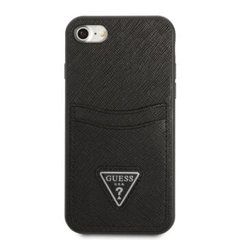 Guess GUHCI8PSATPK Saffiano Triangle Logo Защитный чехол для iPhone 7/8/SE 2020/SE 2022 / чёрный (GUHCI8PSATPK)