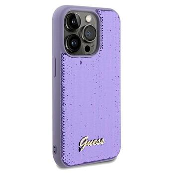 Guess GUHCP14LPSFDGSU Sequin Script Metal Aizsargapvalks priekš iPhone 14 Pro 6.1