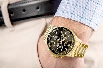 Giewont Vīriešu pulkstenis Chronograph Sapphire GW3520-B4 / zelta/melns (GW3520-B4)