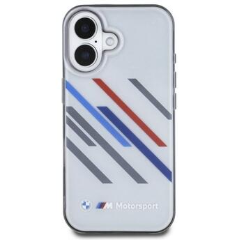 BMW Motorsport IML Random Stripes Aizsargapvalks Priekš Apple iPhone 16 Plus (BMHCP16M23HTRAG)