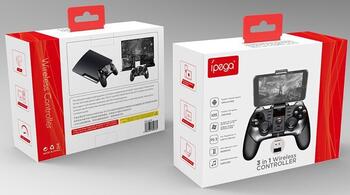 iPega PG-9076 Bluetooth Universāls Bezvadu Spēļu Kontrolieris priekš PS3 / PC / Adroid Ierīcēm / ar Turētāju Viedtālrunim (PG-9076)