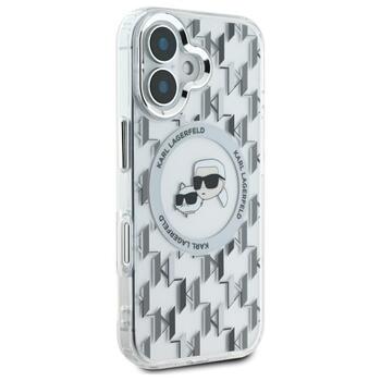 Karl Lagerfeld Hard IML Monogram Karl&Choupette Head MagSafe Case Чехол для Apple iPhone 16 (KLHMP16SHMCKMHT)